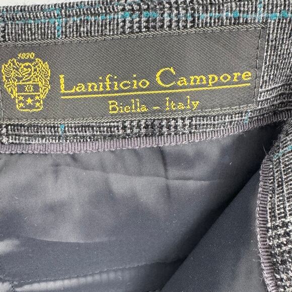 Brooks Brothers dress pants women's 14 wool cashmere glen plaid straight gray - Picture 8 of 10